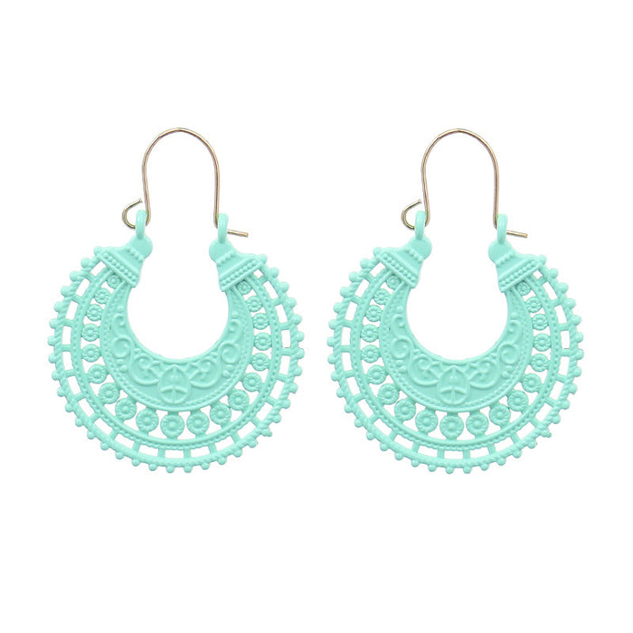 Wholesale Earrings Alloy Candy Color Cutout JDC-ES-Yuhong017