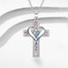 Jewelry WholesaleWholesale colorful diamond necklace female Christian pendant heart -shaped clavicle chain JDC-NE-XunO047 Necklaces 循欧 %variant_option1% %variant_option2% %variant_option3%  Factory Price JoyasDeChina Joyas De China