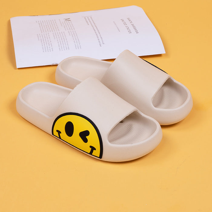 Wholesale sandals household female male couple parent-child cartoon smiley sandals JDC-SP-MKS001