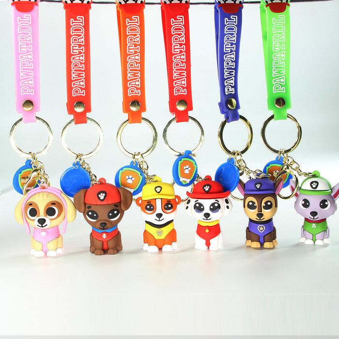 Wholesale Cartoon Dog PVC Soft Rubber Keychain MOQ≥2 JDC-KC-ShengH002