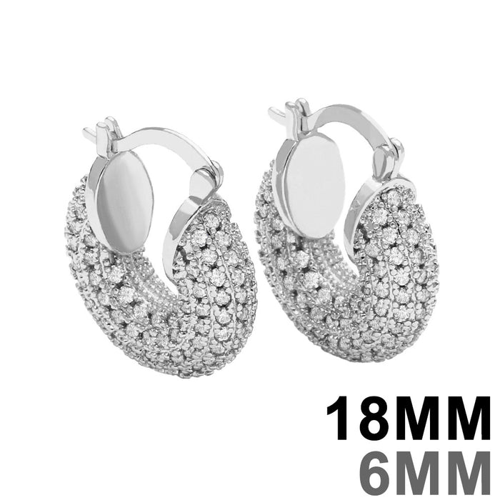 Wholesale Earrings Copper Plated 18K Gold Zircon JDC-PREMAS-ES-017