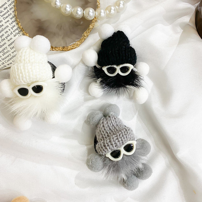 Wholesale Doll Sunglasses Knitted Cell Phone Airbag Holder JDC-PS-BaiY041