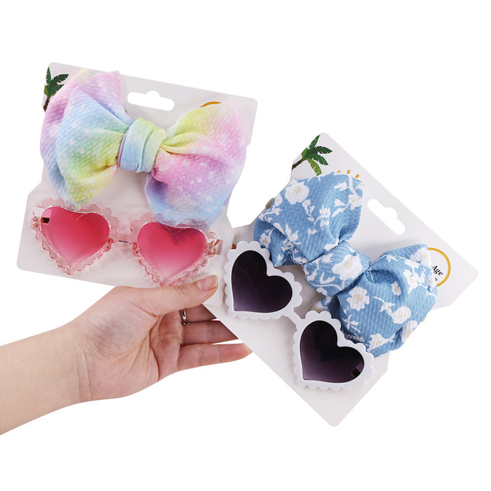 Wholesale Kids Sunglasses Combination Shade Polyester Printed Hairband JDC-SG-BoB004