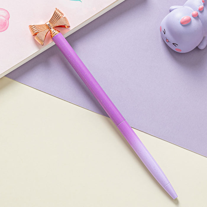 Wholesale Ballpoint Pen Metal Cute Bow Twist JDC-BP-HongD010