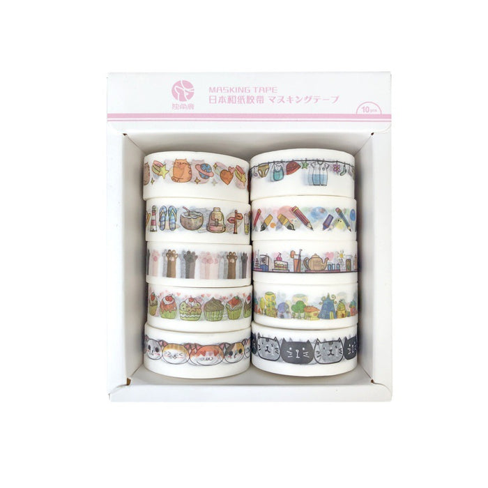 Wholesale Tape Paper Cartoon DIY Student 10pcs JDC-TP-WeiL002