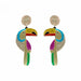 Jewelry WholesaleWholesale acrylic parrot earrings JDC-ES-XUEP023 Earrings 雪帕 %variant_option1% %variant_option2% %variant_option3%  Factory Price JoyasDeChina Joyas De China