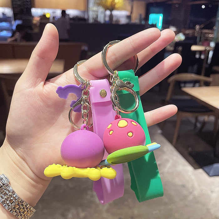 Wholesale cartoon creative ocean series silicone cartoon doll keychain JDC-KC-YuXin001