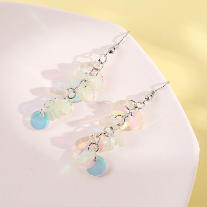 Wholesale Clear Color Acrylic Piece Earrings JDC-ES-zhongyi002