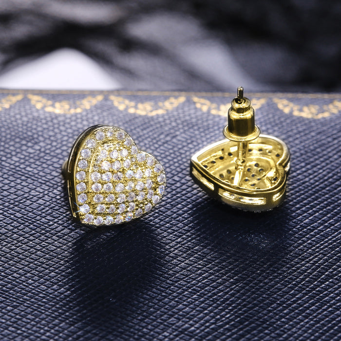 Jewelry WholesaleWholesale micro-inlaid zircon heart stud earrings JDC-ES-Caos013 Earrings 曹适 %variant_option1% %variant_option2% %variant_option3%  Factory Price JoyasDeChina Joyas De China