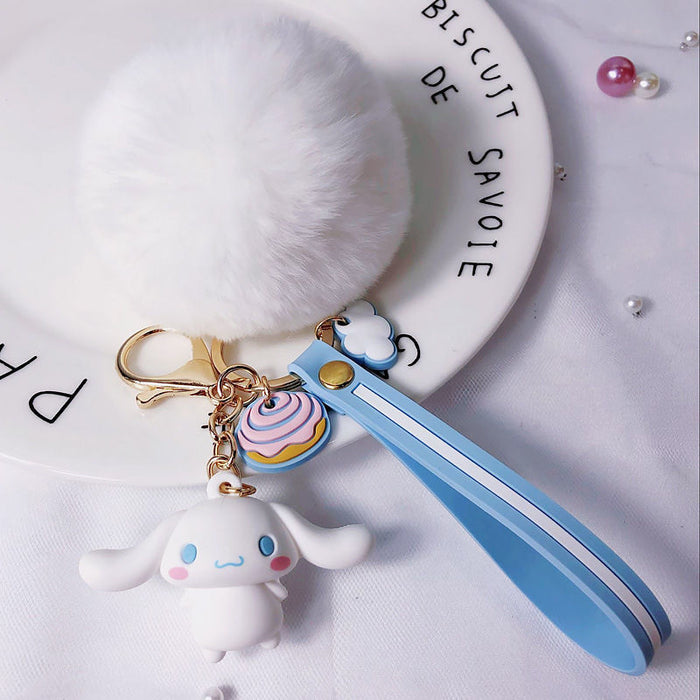 Wholesale Cartoon Series Keychain Cute Doll Bag Hair Ball Pendant (S) JDC-KC-YanA001