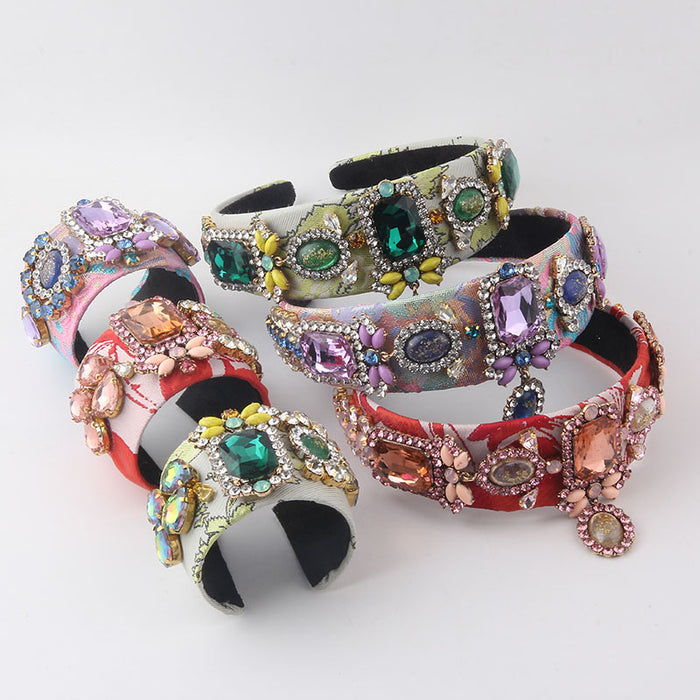 Wholesale Bracelet Metal Bracelet Gemstone Personality Headband JDC-BT-JingB004