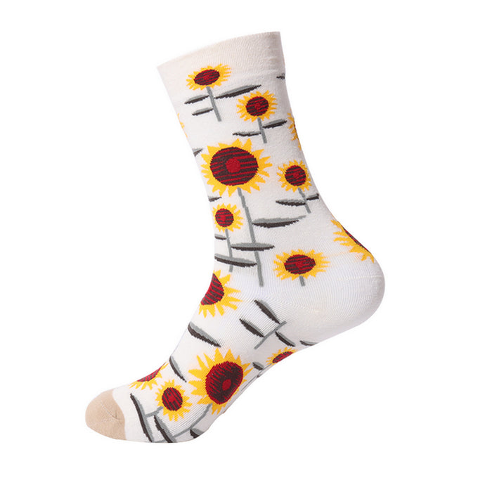 Wholesale Oil Painting Socks Light Luxury Art Socks JDC-SK-XinH012