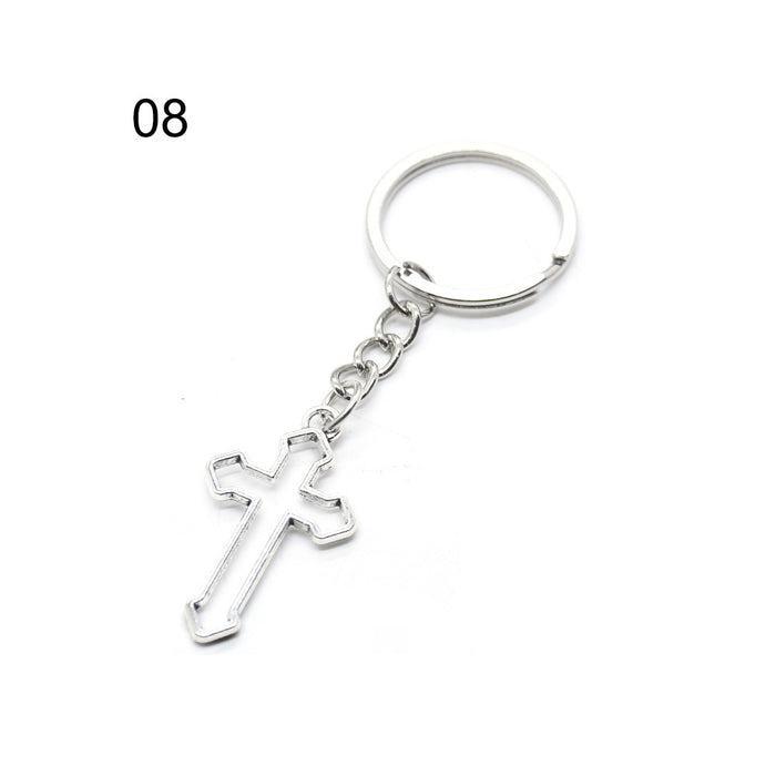 Wholesale Metal Angel Cross Keychain JDC-KC-BYou004