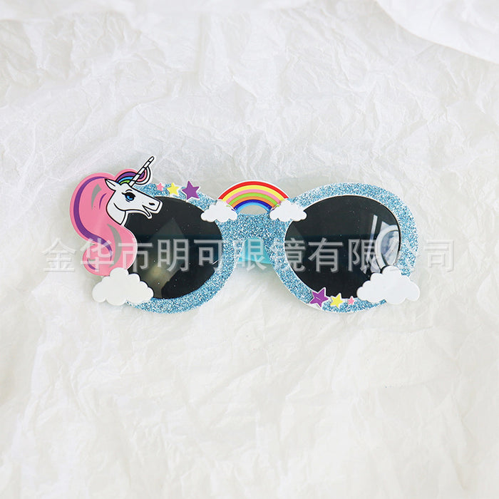 Jewelry WholesaleWholesale funny color horse glasses JDC-SG-MingK008 Sun Glasses 明可 %variant_option1% %variant_option2% %variant_option3%  Factory Price JoyasDeChina Joyas De China