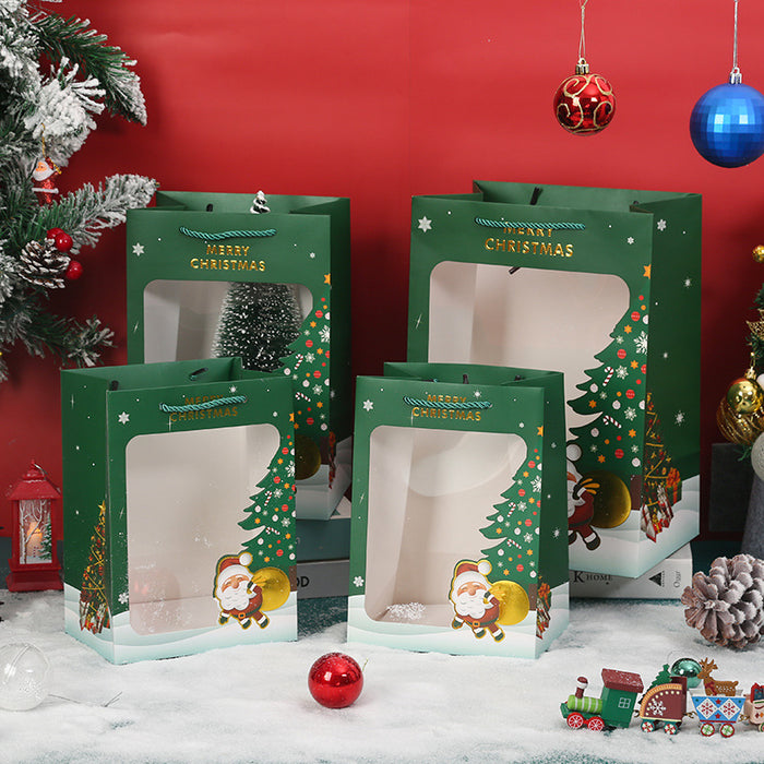 Wholesale Gift Bag Kraft Paper Christmas Small House Window Portable Gift Bag MOQ≥12 JDC-GB-Ganrui021