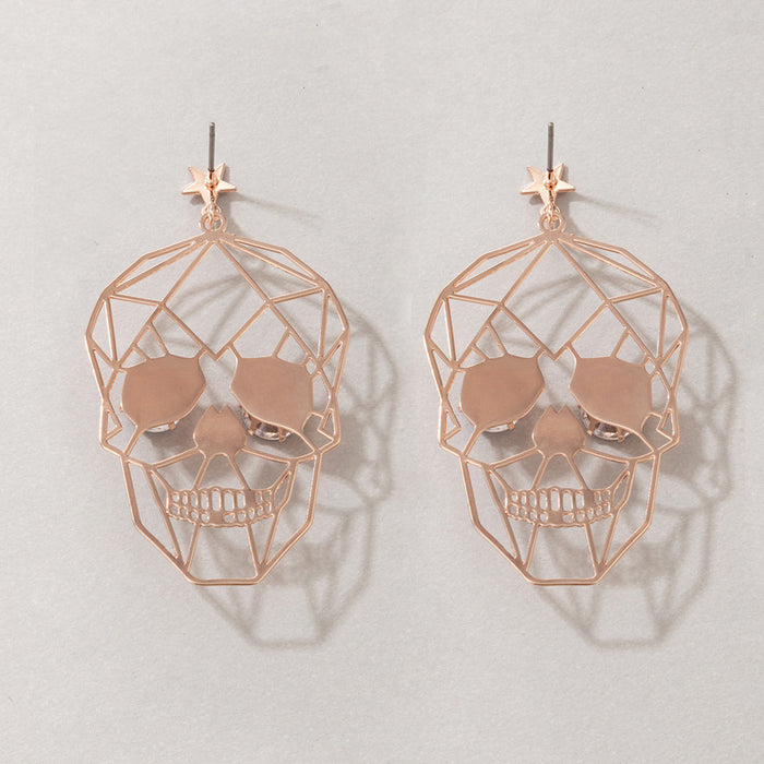 Wholesale Alloy Skull Diamond Earrings MOQ≥2 JDC-ES-lingg001