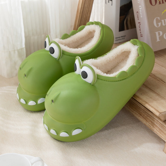 Wholesale Winter Cute Little Dinosaur Cotton EVA Non-slip Slippers JDC-SP-RLY001