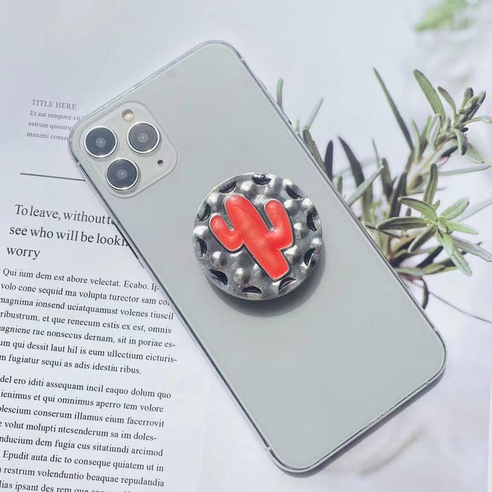 Wholesale Grips Mobile Phone Holder Turquoise Cactus Phone Holder Folding MOQ≥2 JDC-PS-Weijiu003