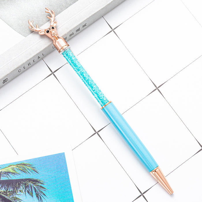 Wholesale Ballpoint Pen Metal Reindeer Shaped Rhinestone Gel Pens JDC-BP-Huah094