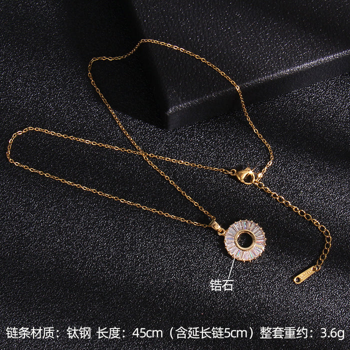 Jewelry WholesaleWholesale Copper Titanium Steel Zircon Snowflake Cherry Necklace JDC-NE-RongS003 Necklaces 荣硕 %variant_option1% %variant_option2% %variant_option3%  Factory Price JoyasDeChina Joyas De China