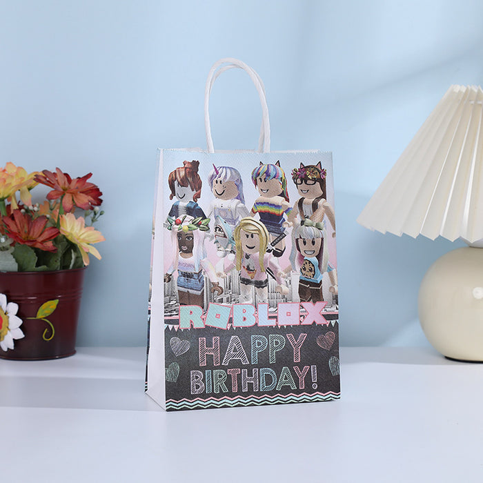 Wholesale Gift Bag Kraft Paper Cute Cartoon Portable Gift Bag (M) MOQ≥12 JDC-GB-Jiuyue004