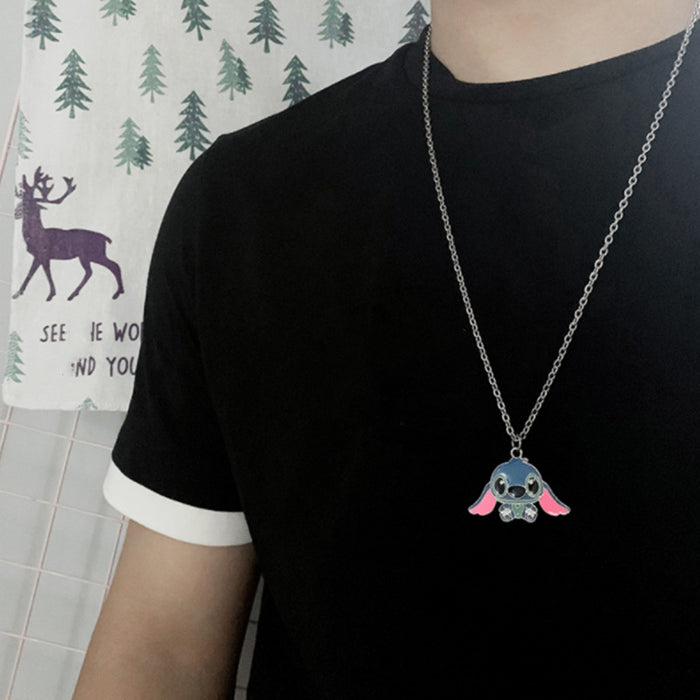 Wholesale fashion cartoon playful cute couple necklace JDC-NE-yousu001