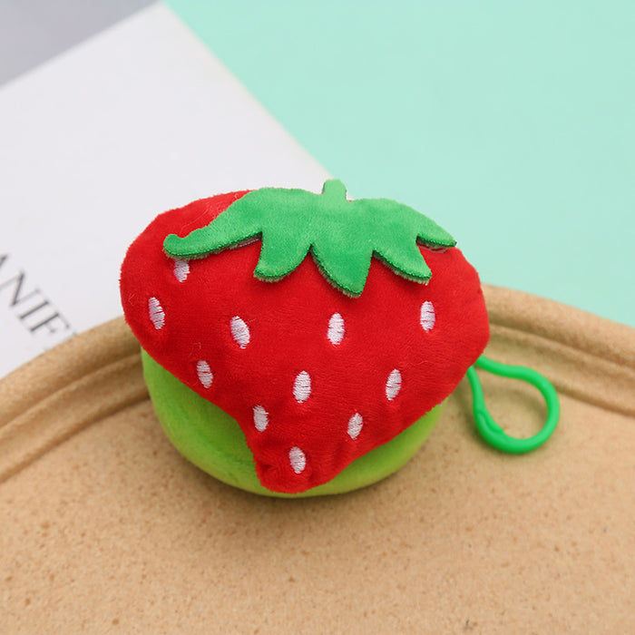 Wholesale keychain small fresh cute cartoon fruit coin purse MOQ≥6 JDC-KC-XiaoKe010