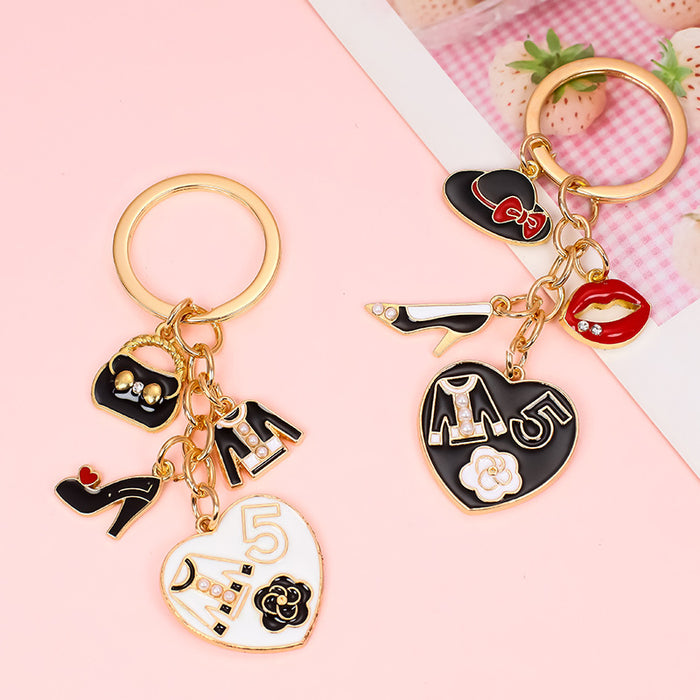 Jewelry WholesaleWholesale alloy rhinestone lipstick perfume high heels key chain MOQ≥10 JDC-KC-yongz002 Keychains 永泽 %variant_option1% %variant_option2% %variant_option3%  Factory Price JoyasDeChina Joyas De China