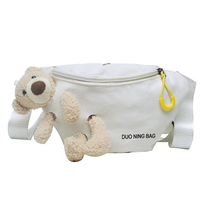 Wholesale Shoulder Bag Canvas Cute Bear Diagonal Waist Bag JDC-SD-MJ008