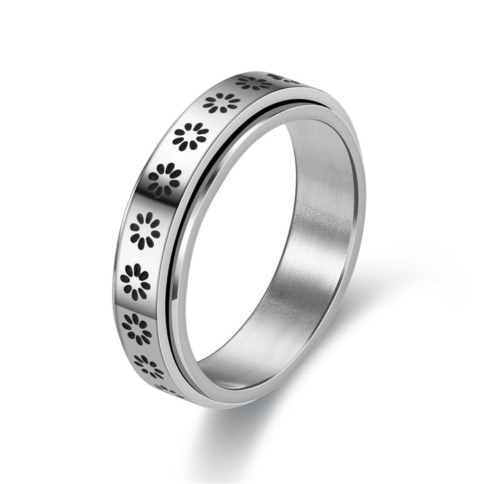 Jewelry WholesaleWholesale rotating stainless steel couple ring JDC-RS-Dingc011 Rings 顶潮 %variant_option1% %variant_option2% %variant_option3%  Factory Price JoyasDeChina Joyas De China