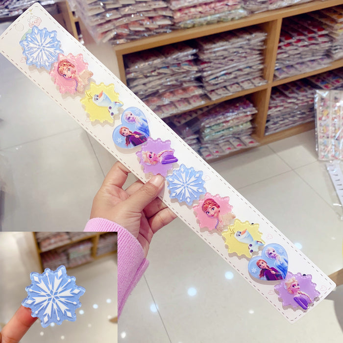 Wholesale Hair Clips Acrylic Children Cartoon Anime Princess 10pcs (M) JDC-HC-RuoTong007