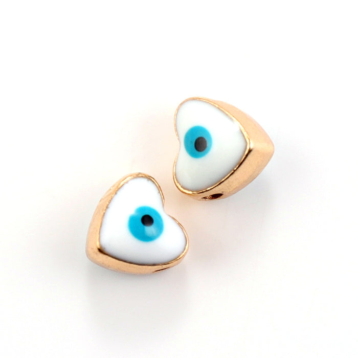 Wholesale creative colorful eye alloy pendant diy handmade jewelry beaded 10PCS JDC-DIY-Jingy006