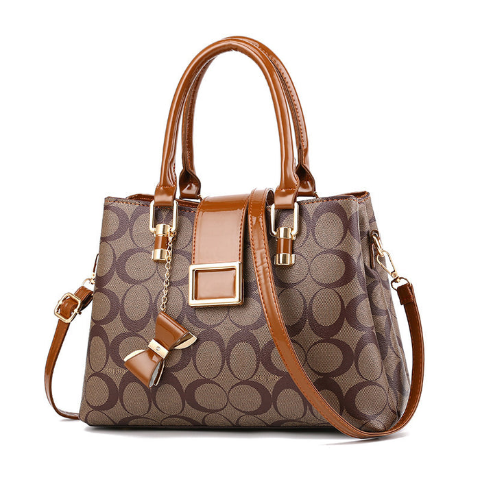 Wholesale Shoulder Bag PU Print Bow Handbag Diagonal Cross (F) JDC-SD-haim006