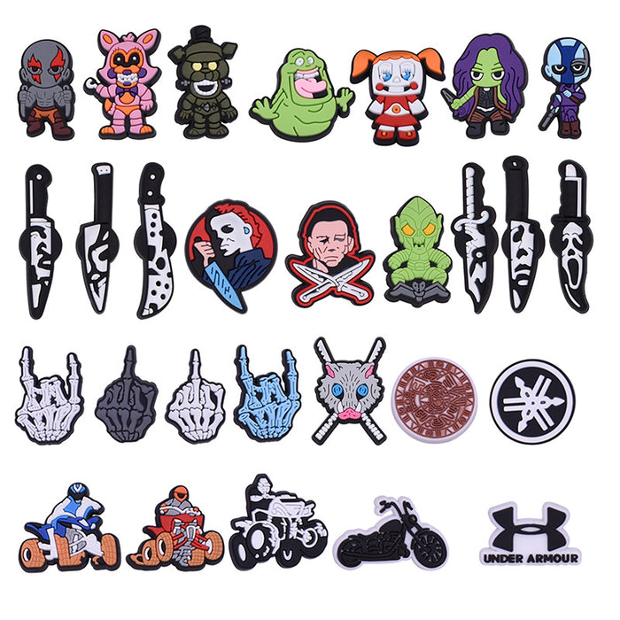 Wholesale Croc Charms Random 100pcs Cartoon Cute PVC DIY Accessories JDC-CCS-XinQ025