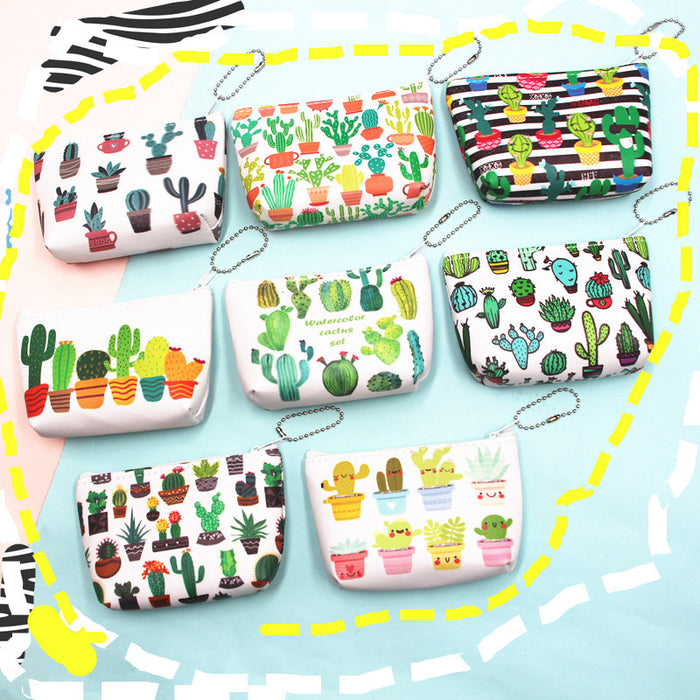 Jewelry WholesaleWholesale Cactus Storage PU Coin Purse Creative Cartoon Wallet JDC-WT-Donglej018 Wallet 东津 %variant_option1% %variant_option2% %variant_option3%  Factory Price JoyasDeChina Joyas De China