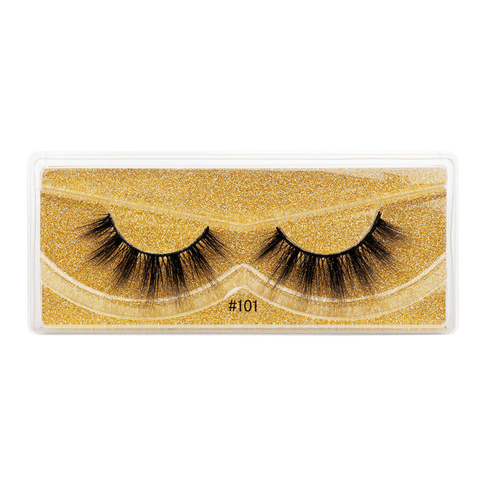 Wholesale 3d imitation mink fur false eyelashes natural thick JDC-EY-LanJL007