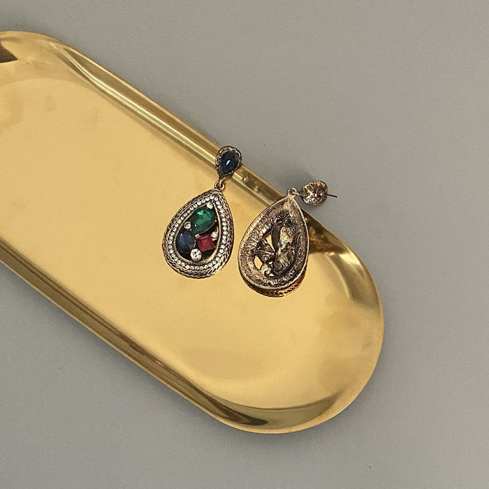 Pendientes de diamantes de agua de agua vintage al por mayor JDC-ES-Lium053