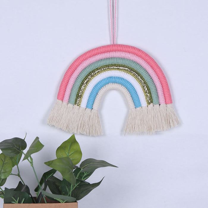 Jewelry WholesaleWholesale Wool Cotton Thread Polyester Rainbow Cactus Woven Tapestry Wall Decoration MOQ≥2 JDC-DC-MengS016 Dreamcatcher 萌颂 %variant_option1% %variant_option2% %variant_option3%  Factory Price JoyasDeChina Joyas De China