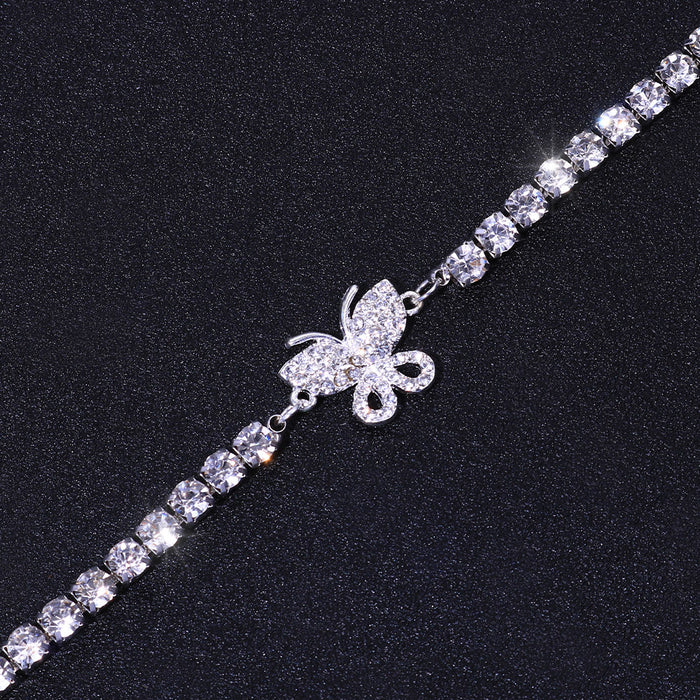 Wholesale Crystal Butterfly Anklet JDC-AS-XinS025