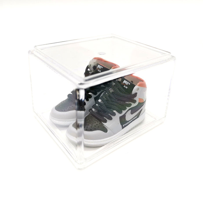 Wholesale Enamel Sneakers Plastic Transparent Box Keychains Ornaments JDC-KC-TuoH008