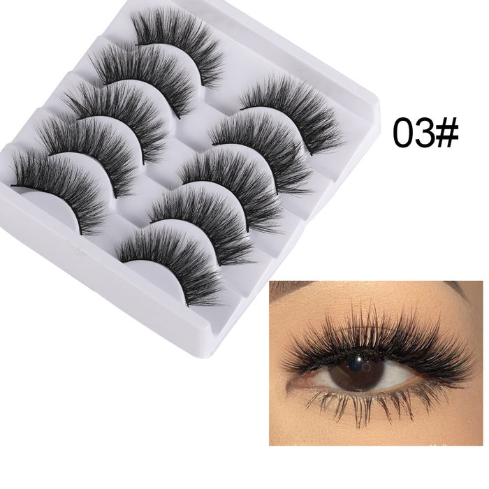 Jewelry WholesaleWholesale 5 pairs of 3D mink false eyelashes JDC-EY-XuQ001 Eyelashes 徐芹 %variant_option1% %variant_option2% %variant_option3%  Factory Price JoyasDeChina Joyas De China