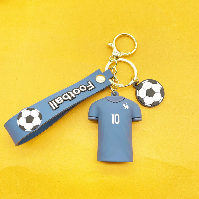 Wholesale Keychains PVC Hardware Cute Cartoon Football MOQ≥2 JDC-KC-LiangQ005