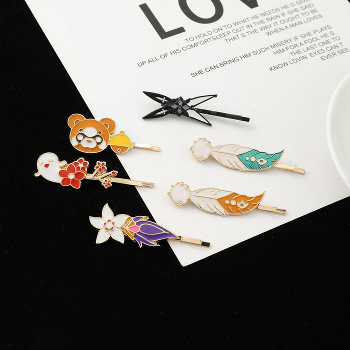 Jewelry WholesaleWholesale cartoon alloy hairpin bangs clip （F) JDC-HC-YunX010 Hair Clips 允贤 %variant_option1% %variant_option2% %variant_option3%  Factory Price JoyasDeChina Joyas De China