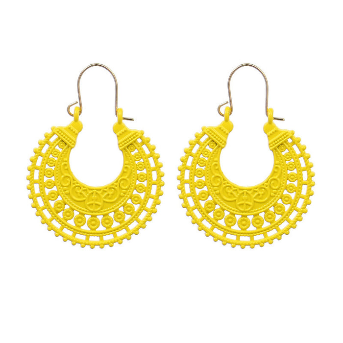 Wholesale Earrings Alloy Candy Color Cutout JDC-ES-Yuhong017