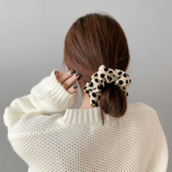 Wholesale Simple Leopard Print Pig Intestine Hair Tie JDC-HS-YuTing001