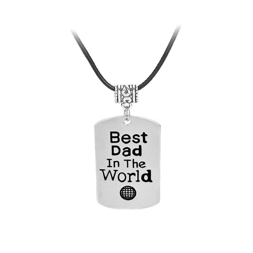 Jewelry WholesaleWholesale Best Dad In The World Alloy Necklace JDC-NE-Langt028 Necklaces 阆天 %variant_option1% %variant_option2% %variant_option3%  Factory Price JoyasDeChina Joyas De China