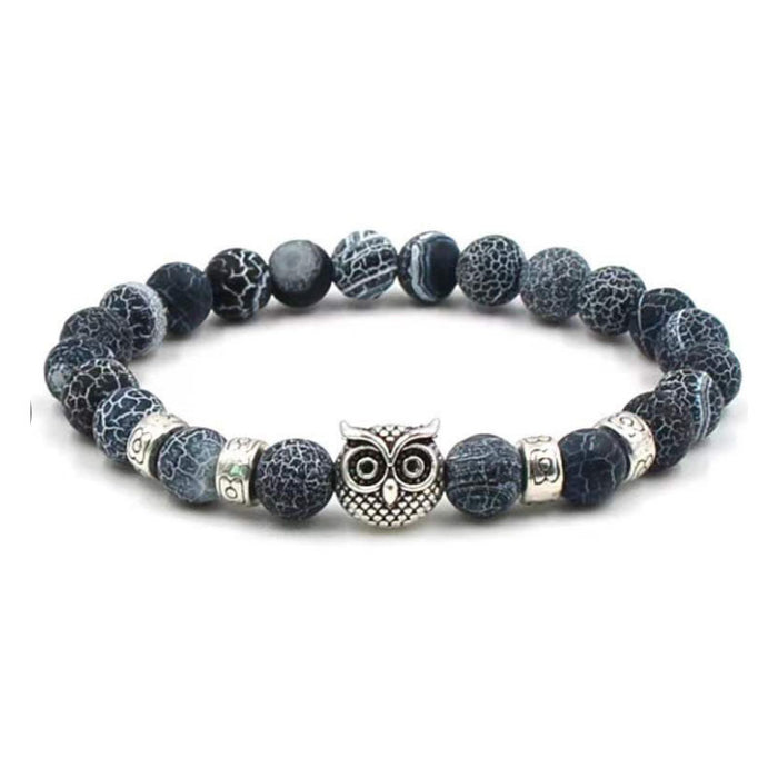 Wholesale alloy gold and silver Buddha head black gall magnet Buddha bracelet MOQ≥3 JDC-BT-ManS002