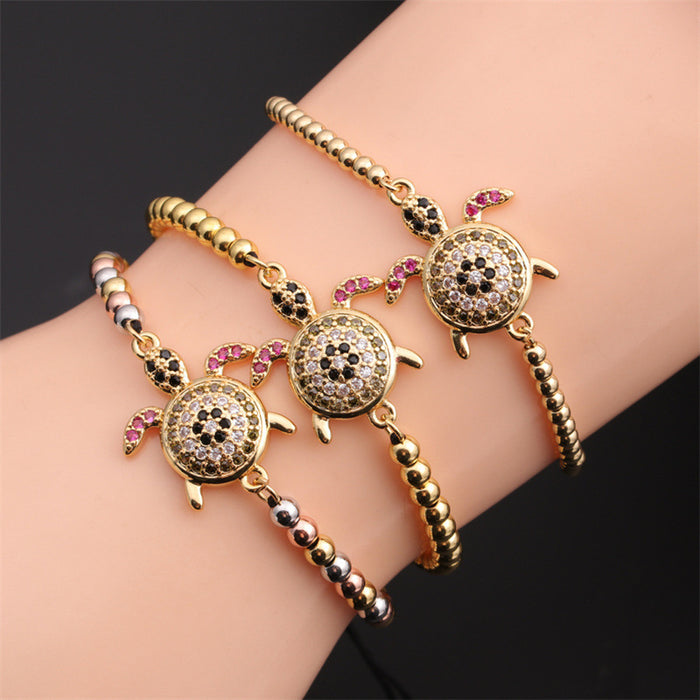 Jewelry WholesaleWholesale Copper Zircon Turtle Adjustable Bracelet JDC-BT-ML059 Bracelet 米伦 %variant_option1% %variant_option2% %variant_option3%  Factory Price JoyasDeChina Joyas De China