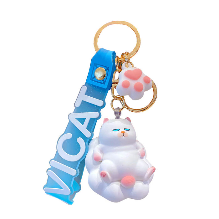 Wholesale Cartoon Cat PVC Keychain (M) JDC-KC-BS011