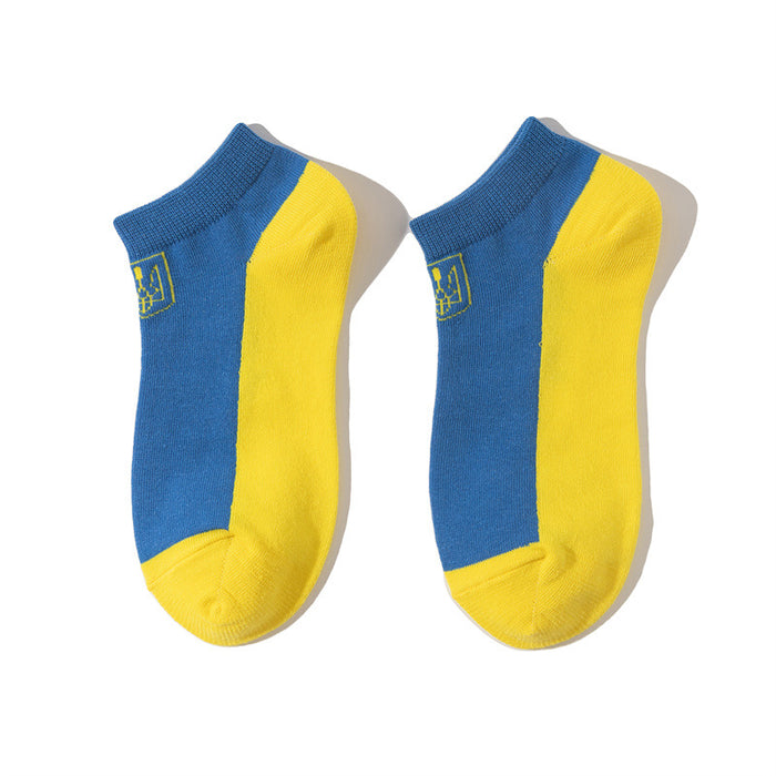 wholesale socks cotton ukrainian flag socks MOQ≥10 JDC-SK-HuiHe028